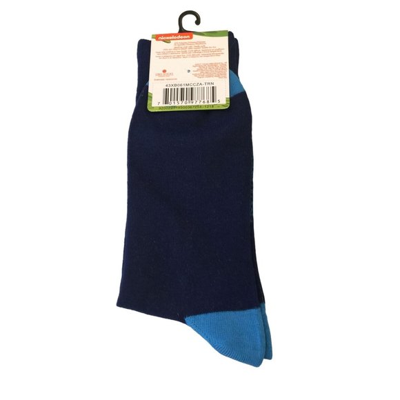 Nickelodeon Rugrats Reptar Men's Blue Crew Socks Size 6-12 - Picture 4 of 5